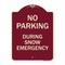 Signmission No Parking During Snow Emergency Heavy-Gauge Aluminum Architectural Sign, 24" x 18", BU-1824-23811 A-DES-BU-1824-23811 - alternate 1